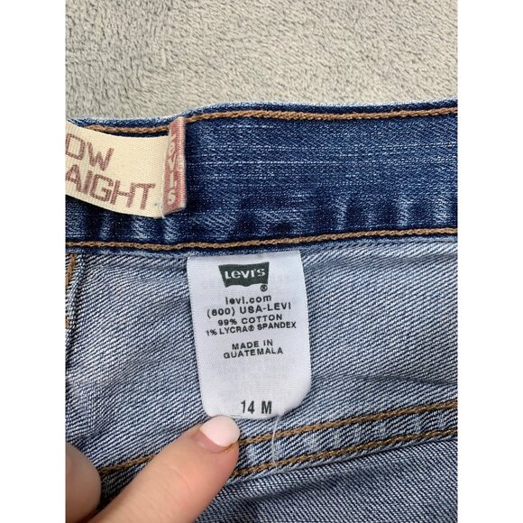 Levis Womens 505 NOUVEAU LOW Straight Blue Jeans Size 14 M  W33/L30 - Picture 3 of 14